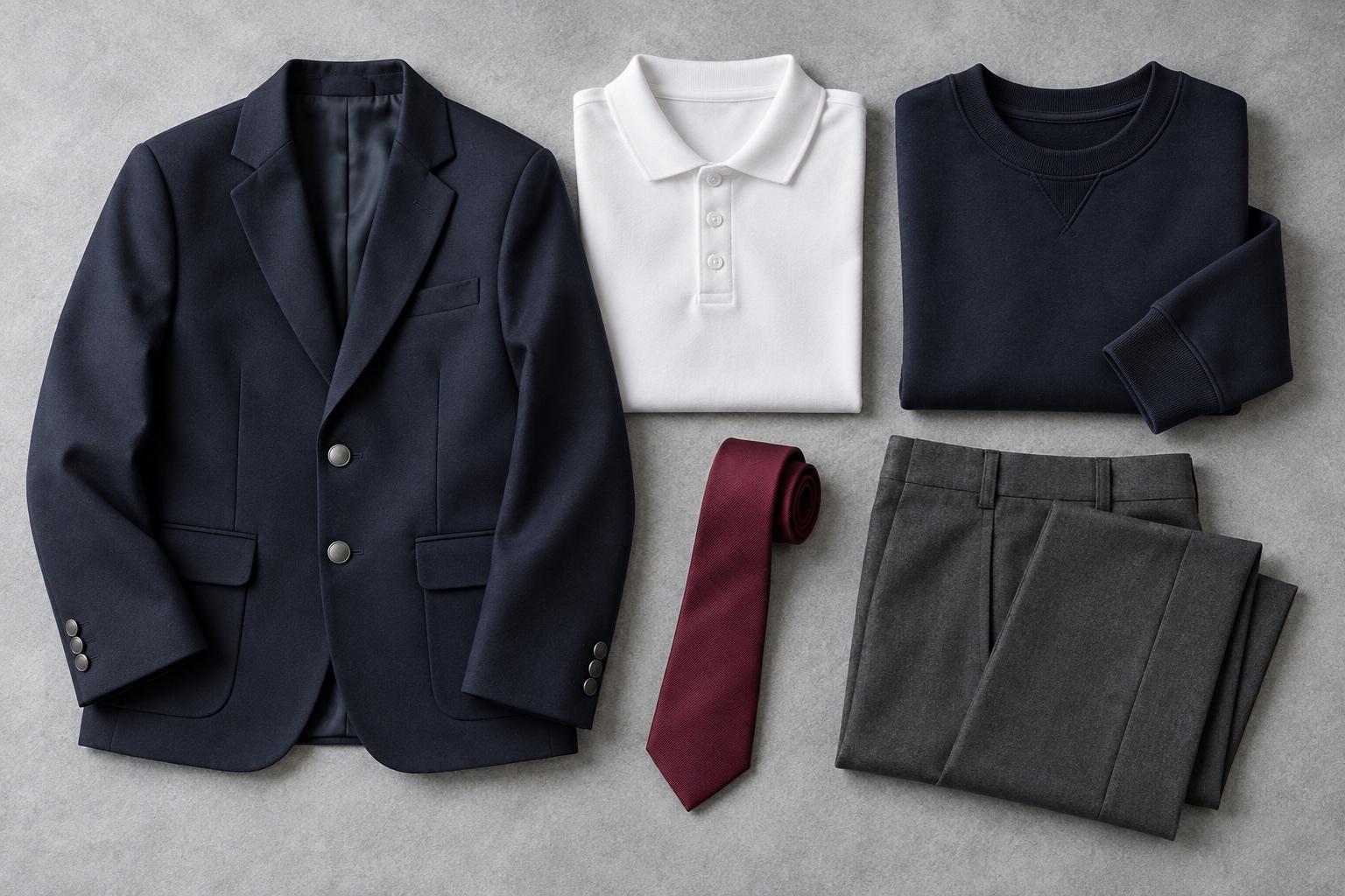 Coordinated school uniform product range